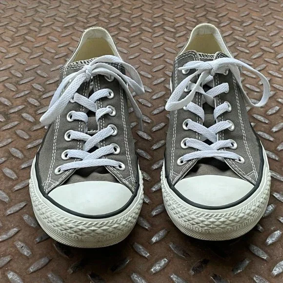 Converse All Star Shoes Lace Up GrayWhite Unisex Sneaker Size 8Men 10Women - Picture 4 of 12